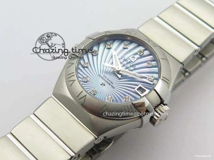 0515 Constellation 28mm V6F Best Edition SS Blue Dial On SS Bracelet A MultiPurpose 8201